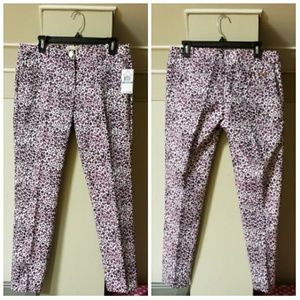 MK Pink/Black/White Leopard Print Skinny Pants